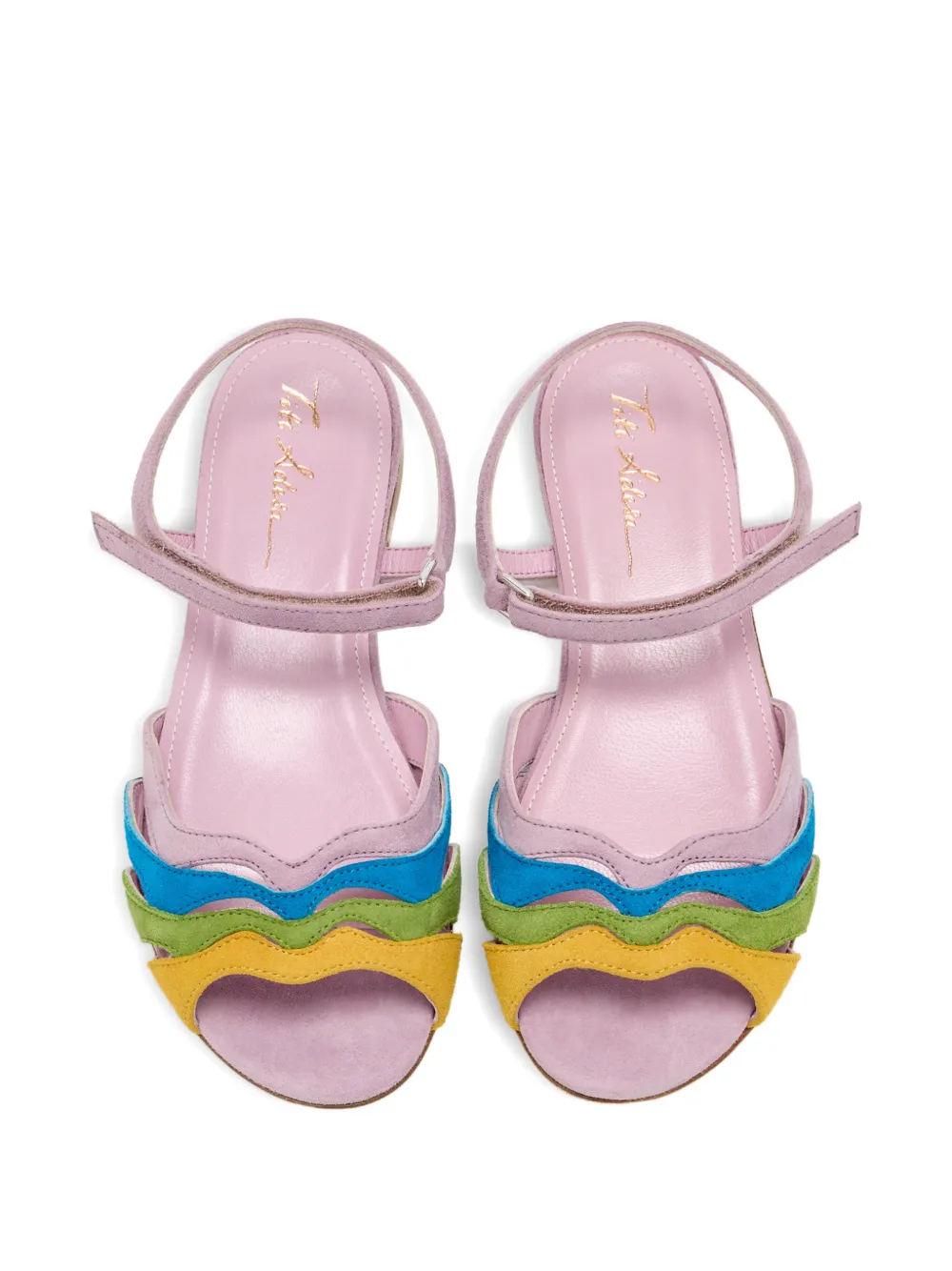 TITI ADESA Jadesola sandalen met golvend bandje Roze