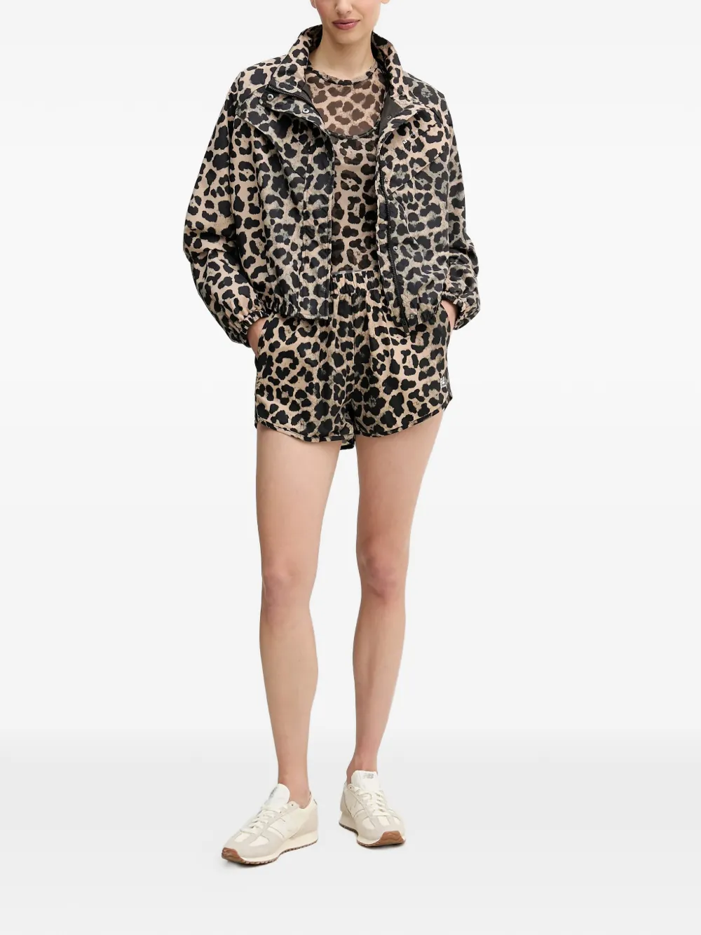  P.e Nation Leopard-print Jacket - Neutrals 