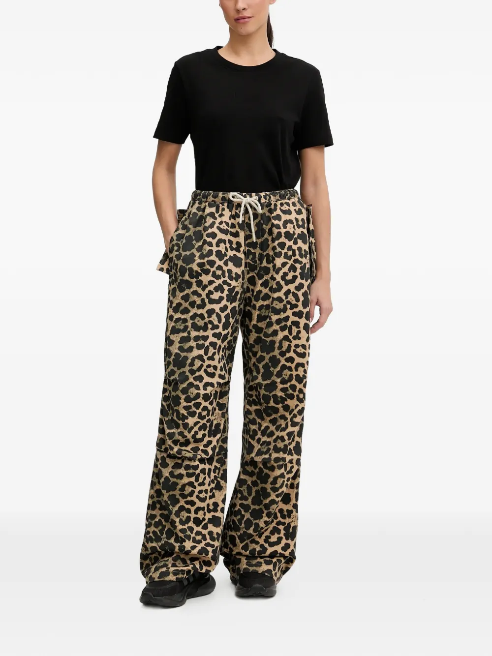  P.e Nation Discovery Leopard-print Trousers - Neutrals 