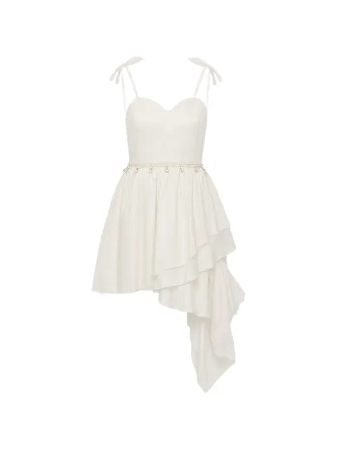 Tulleen vestido asimétrico con escote corazón