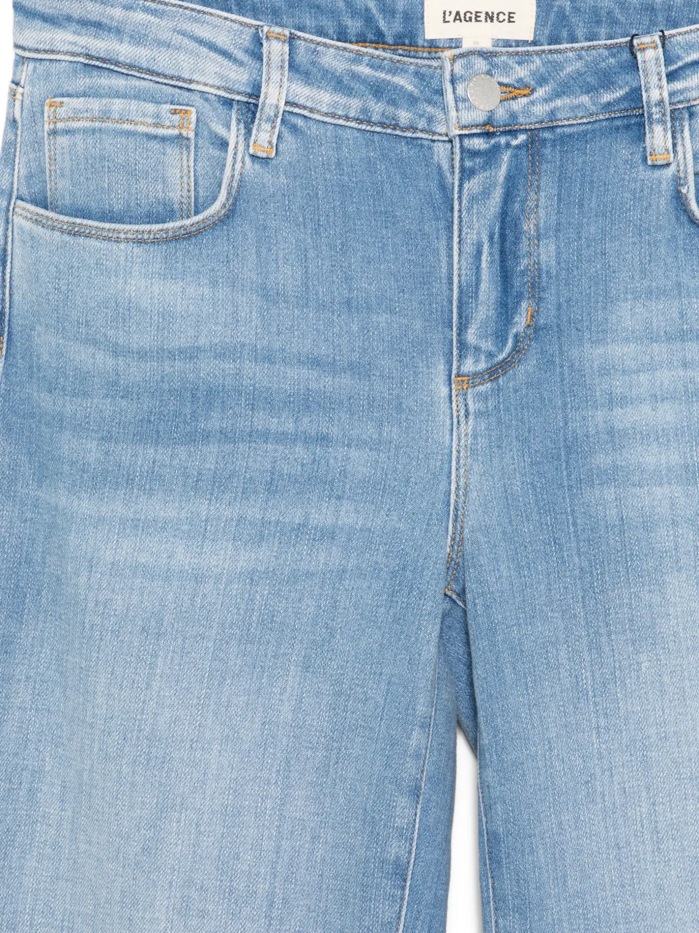 L'Agence Joanne jeans met wijde pijpen en vervaagd effect Blauw