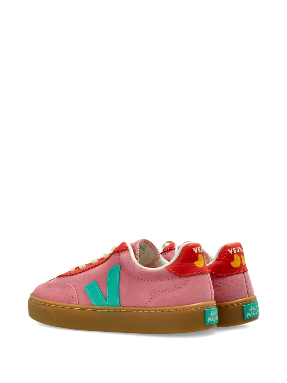 VEJA Kids x Jelly Mallow Volley suède sneakers Roze