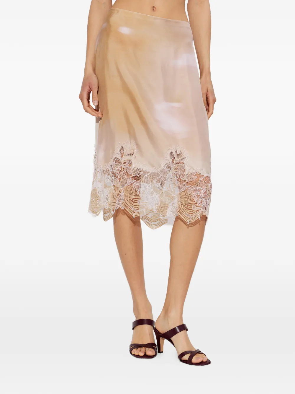  Fabiana Filippi Lace Skirt - Neutrals 