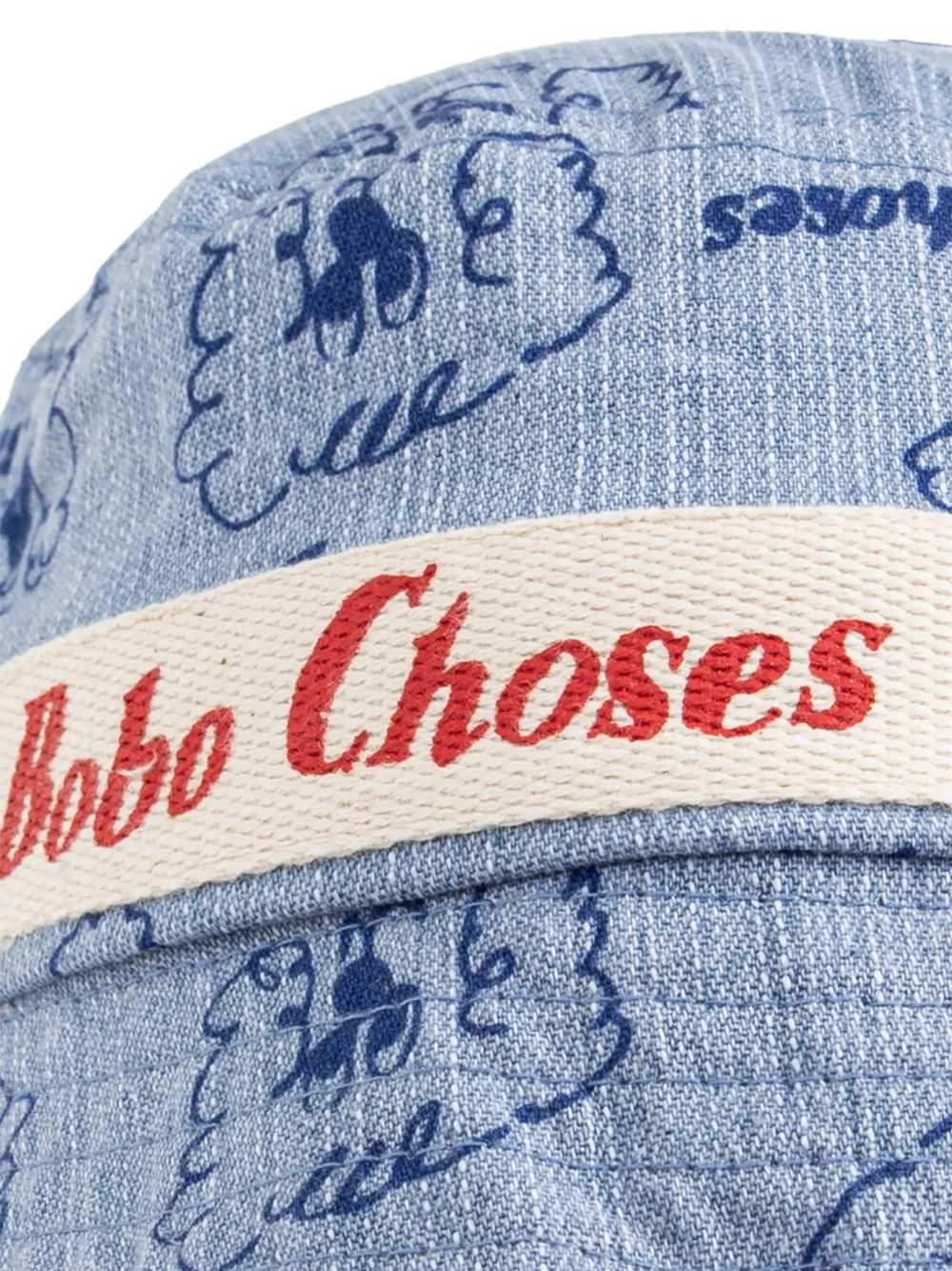  Bobo Choses Patterned Trim Hat - Blue 