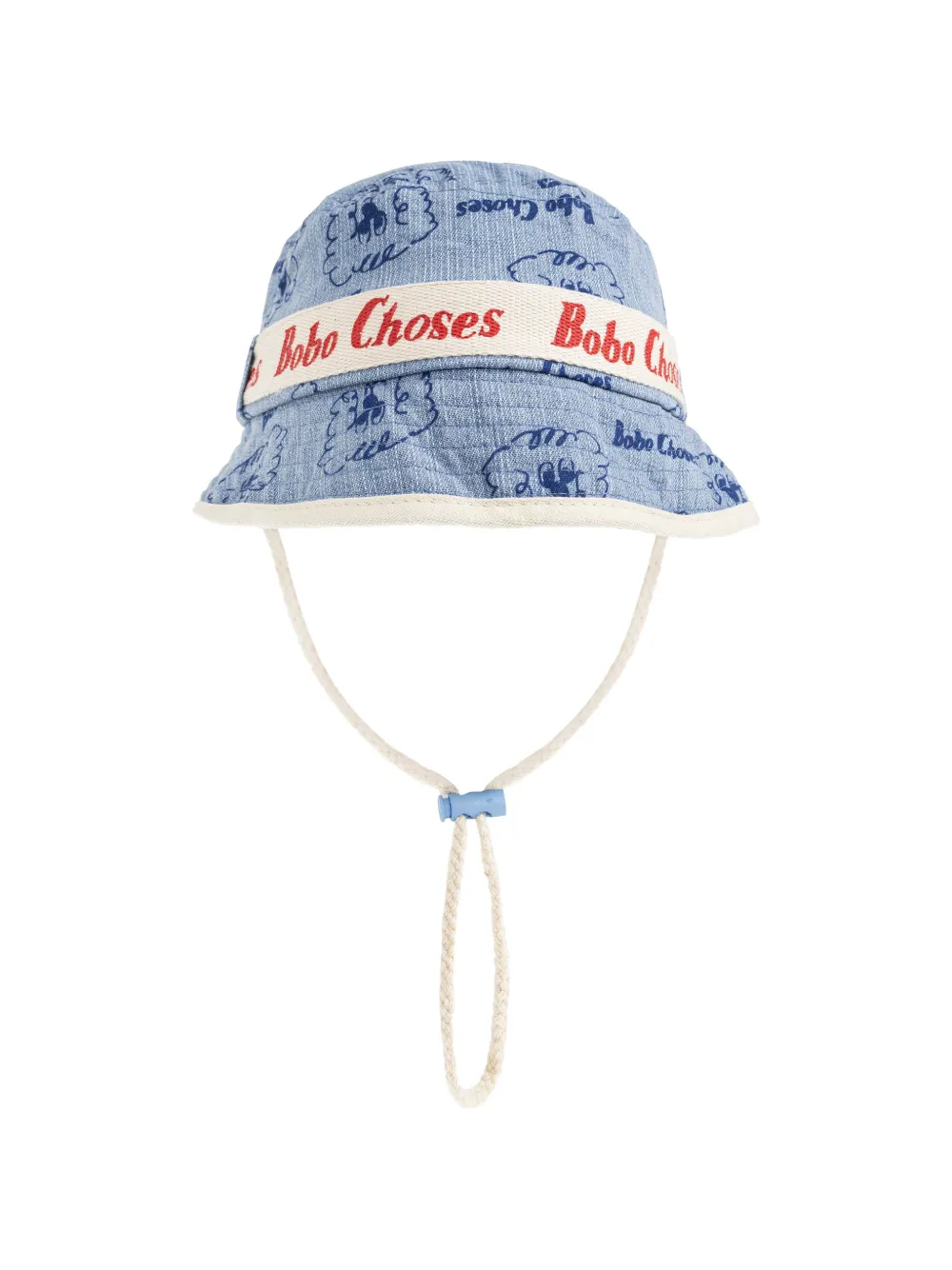  Bobo Choses Patterned Trim Hat - Blue 