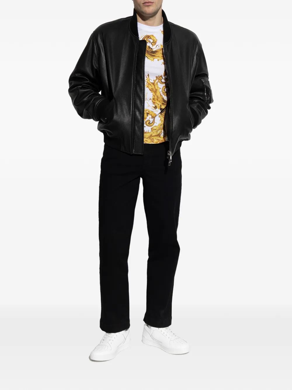 Versace Jeans Couture logo-print sneakers Wit