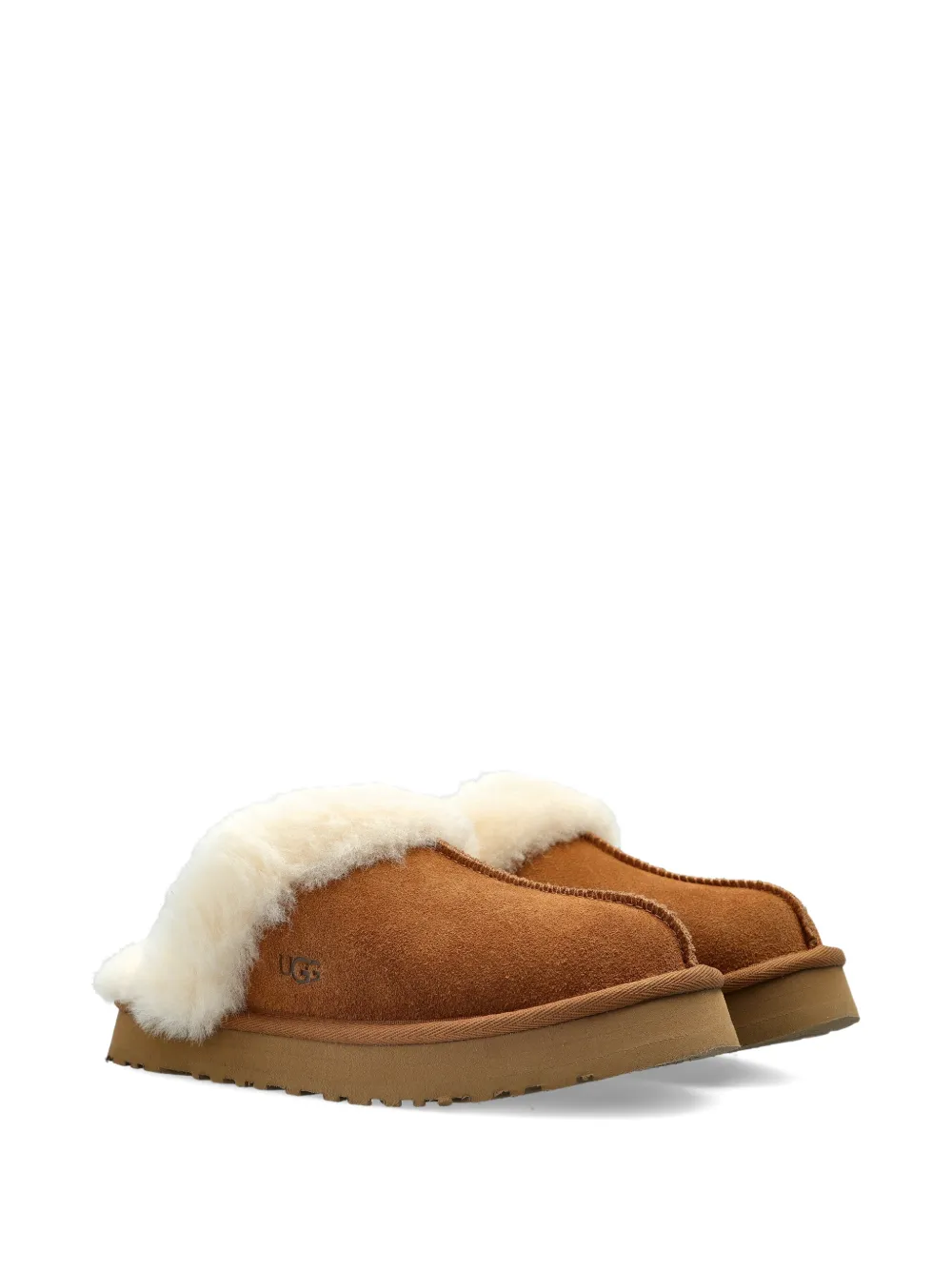 UGG Kids Disquette suede slippers - Marrone