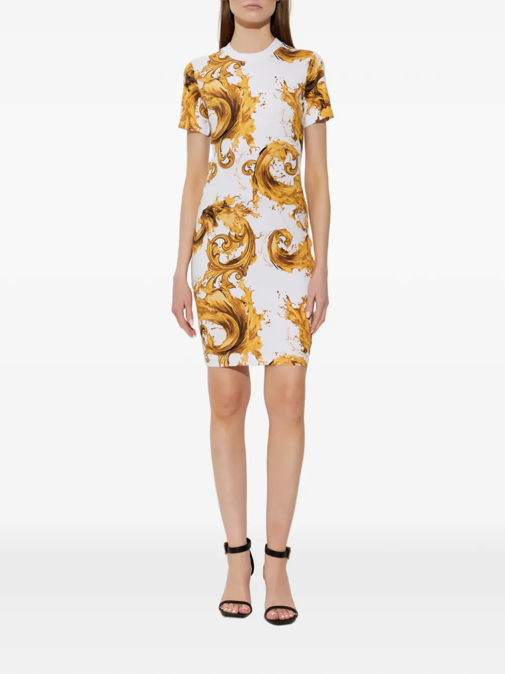 Barocco-Print Mini Dress