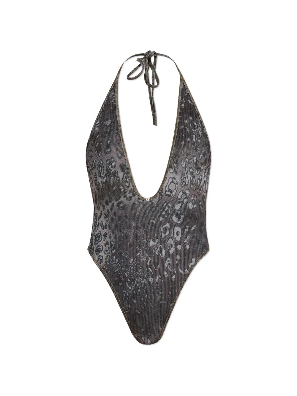 Diesel Audrey-Utlt animal-print swimsuit - Grigio