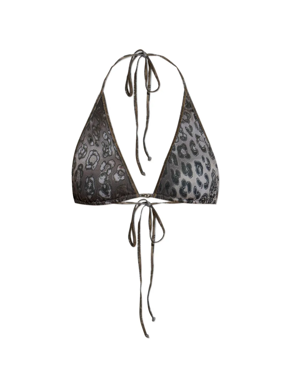 Diesel Corinne-Utlt printed triangle bikini top - Grigio