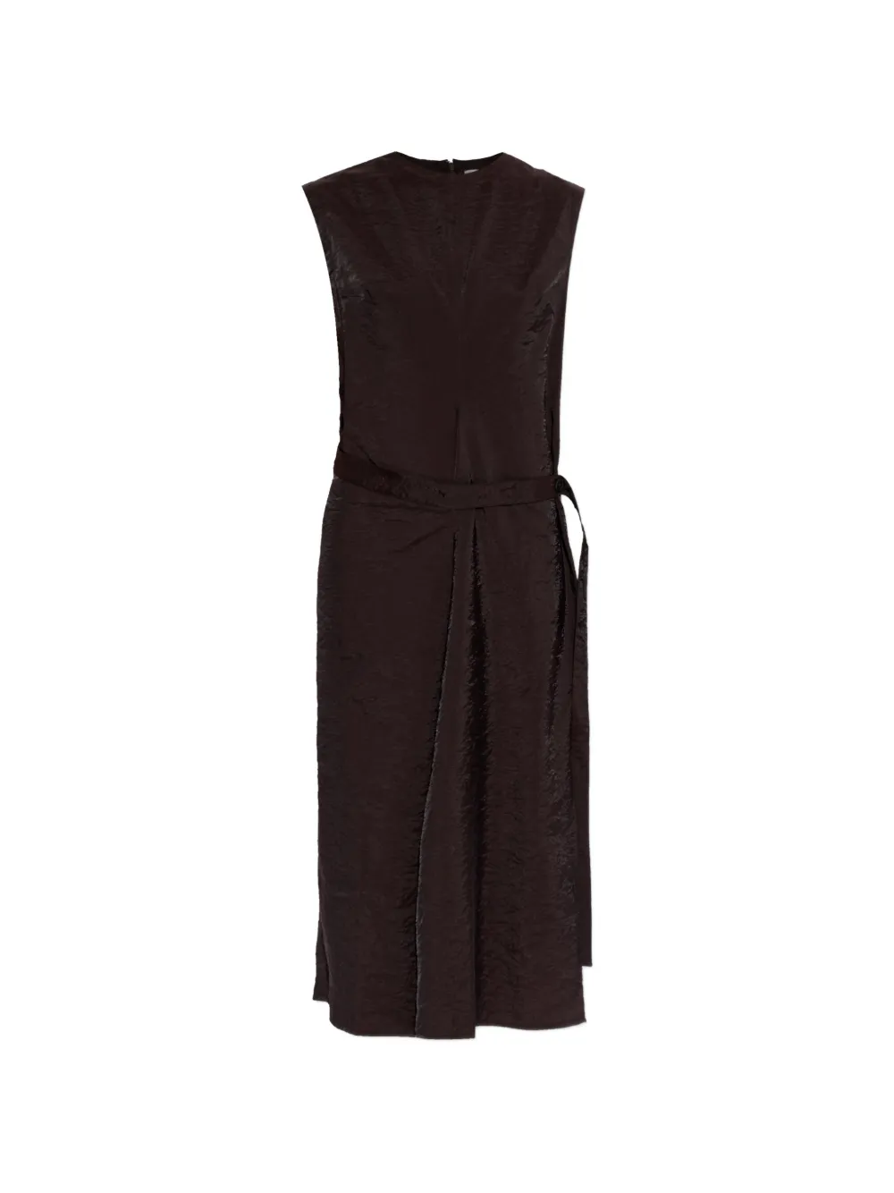 Studio Nicholson Verve tie belt midi dress - Braun