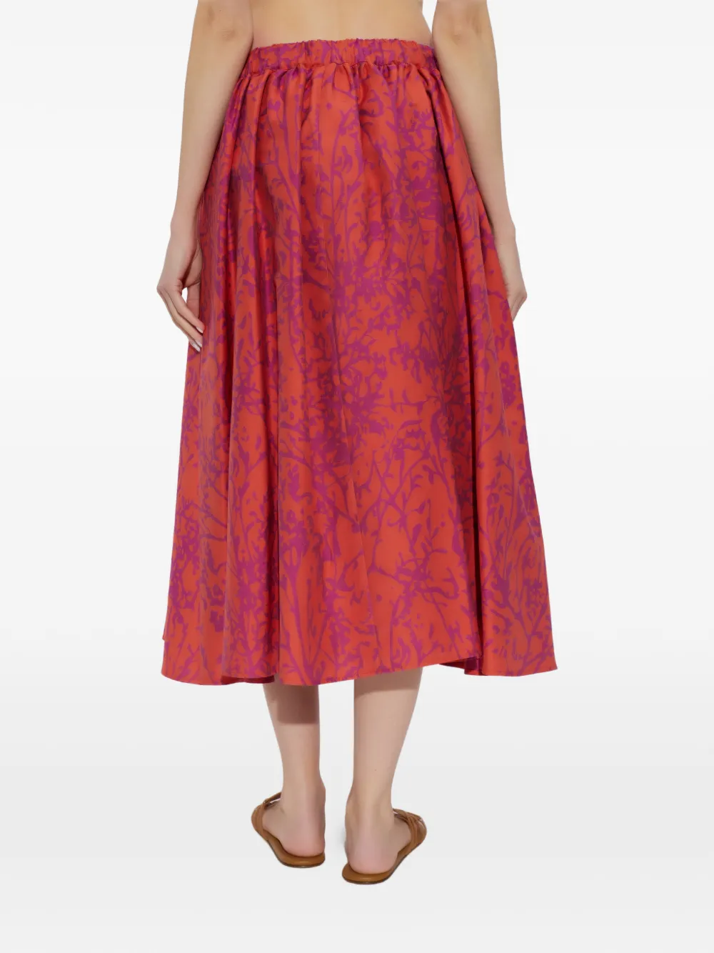Max Mara Rok met bloemenprint Oranje