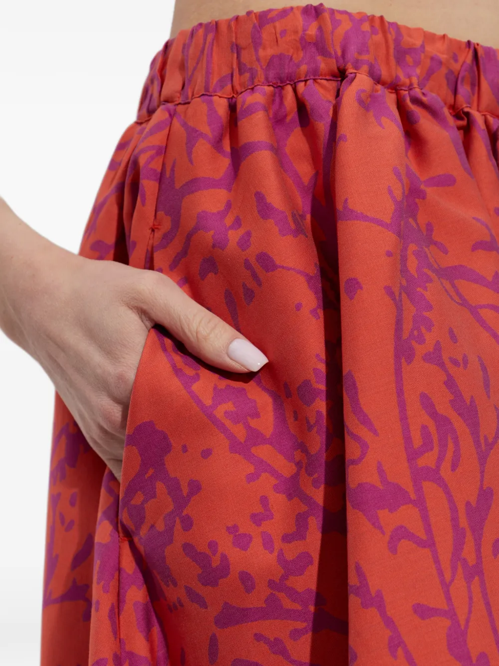 Max Mara Rok met bloemenprint Oranje