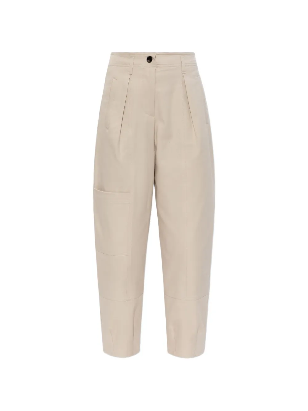 Max Mara Pantaloni affusolati con pieghe - Toni neutri