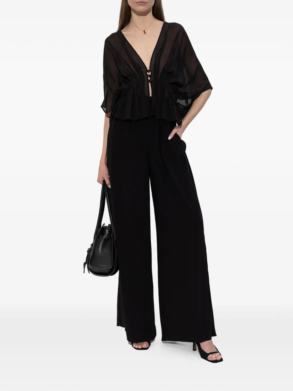 Max Mara Elastische broek Zwart