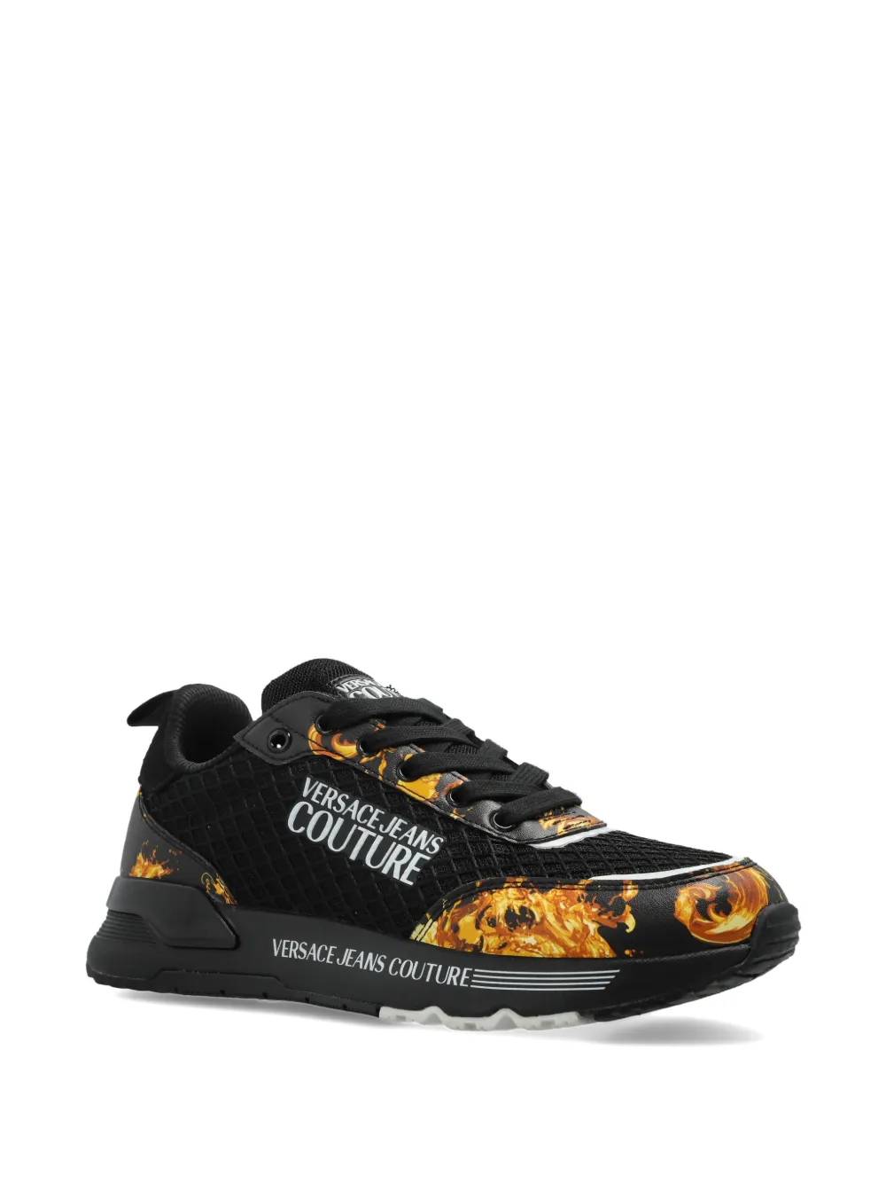 Versace Jeans Couture Barocco lace-up sneakers Zwart