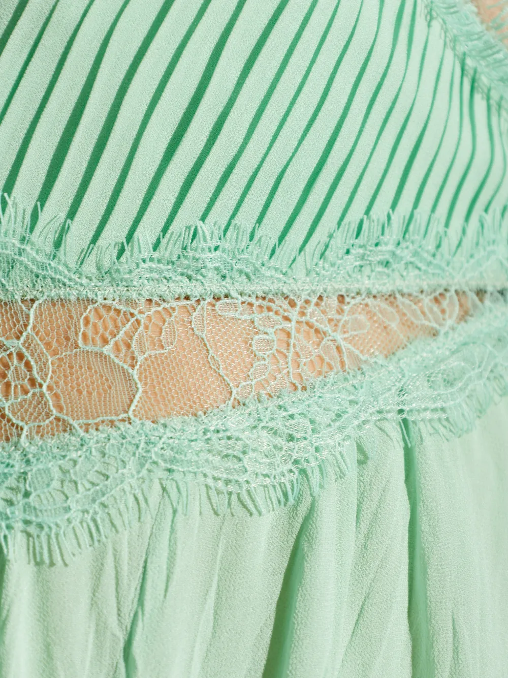 Blumarine Maxi-jurk met kanten detail Groen