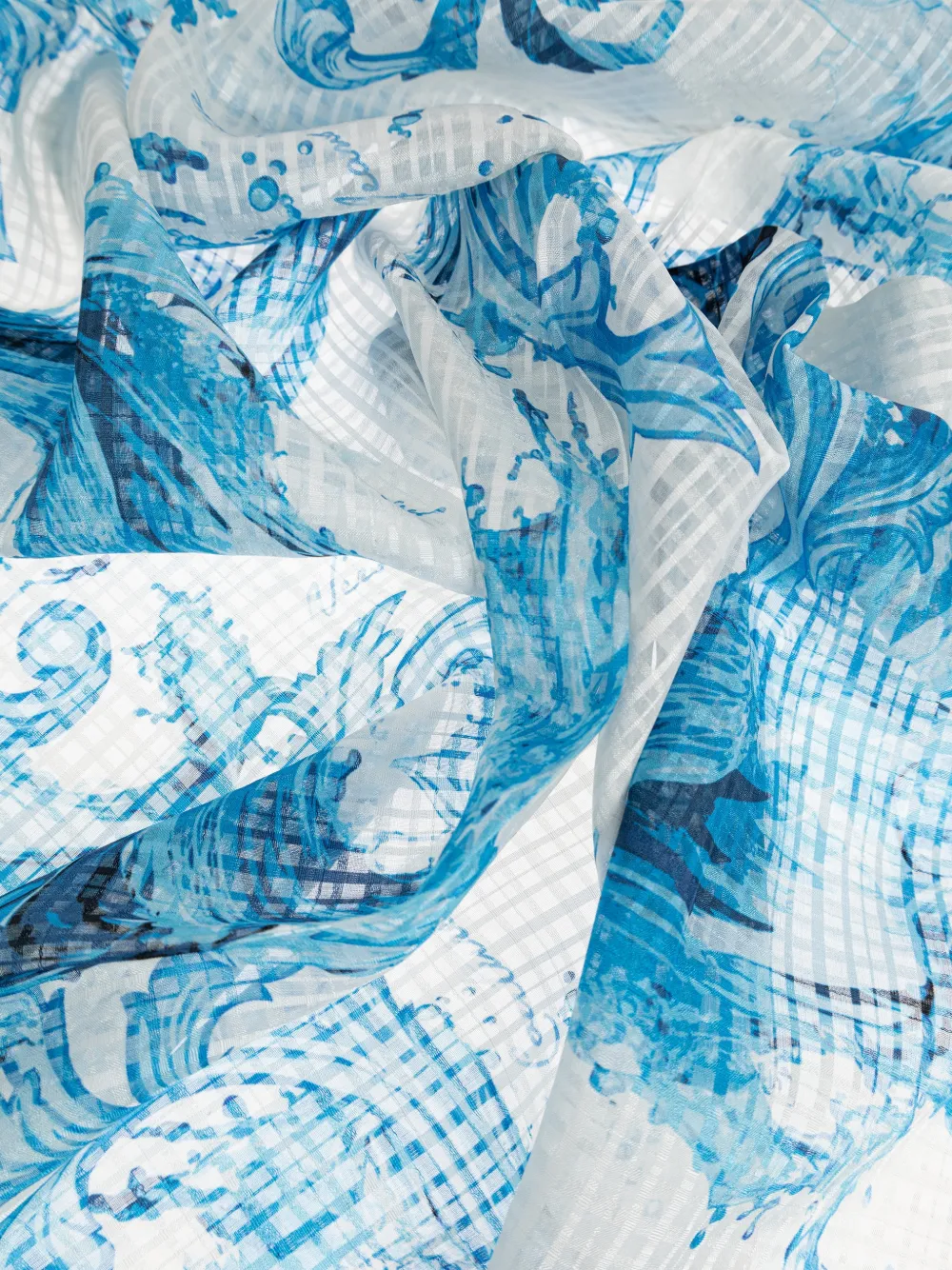 Versace Jeans Couture Floral Print Scarf - White 