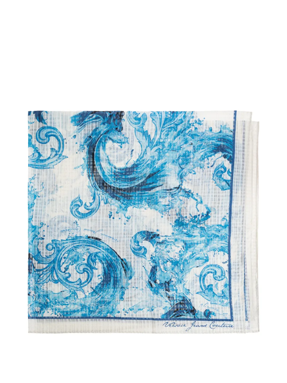 Versace Jeans Couture floral print scarf - Bianco