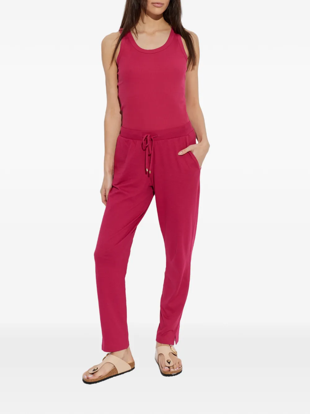 Birkenstock Gizeh sandalen met gesp Beige