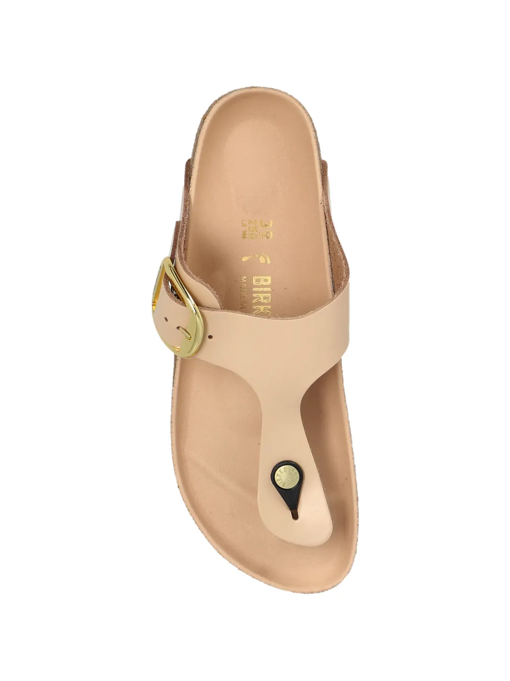 Birkenstock Gizeh sandalen met gesp Beige