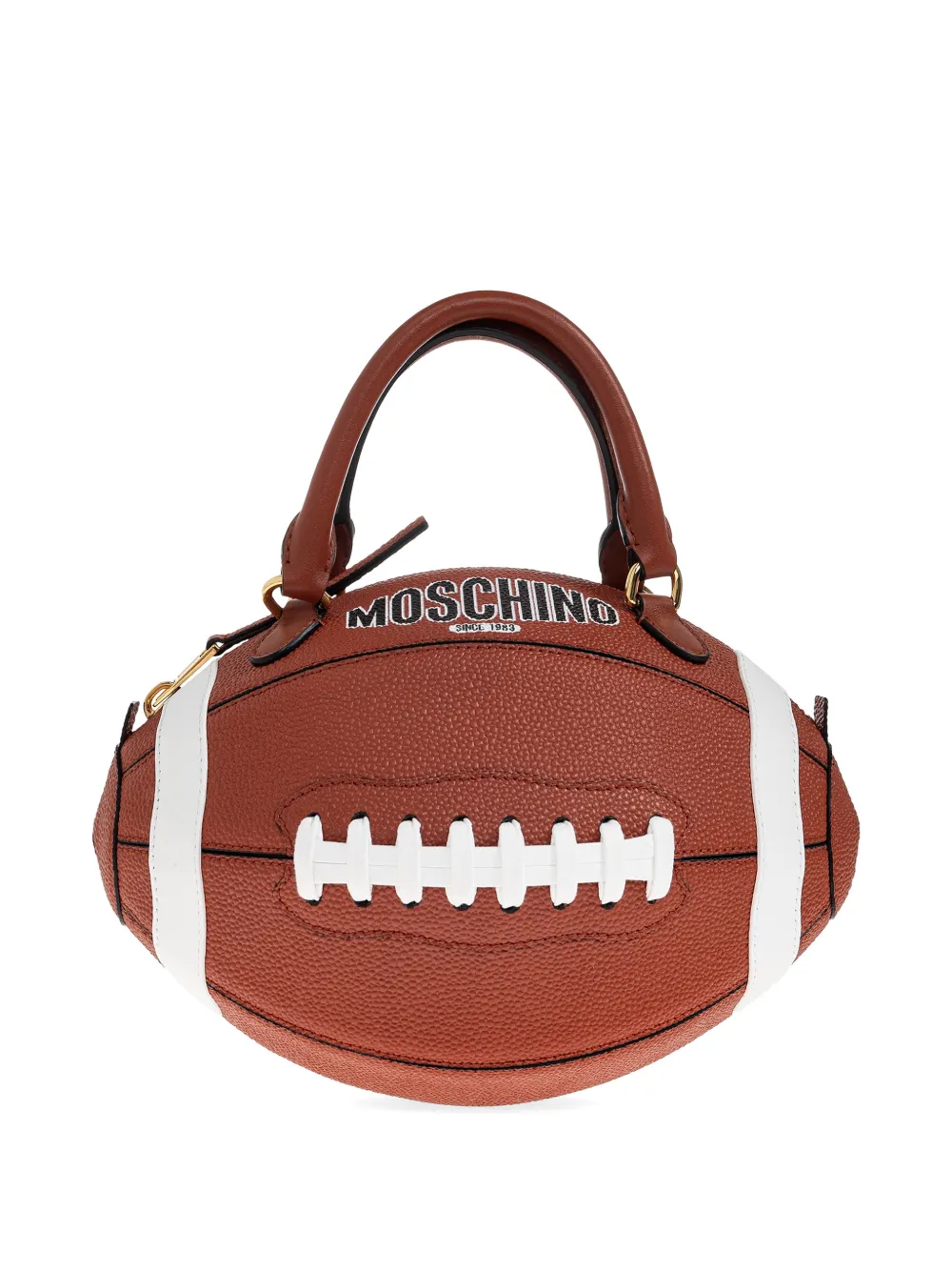 Moschino football top handle tote bag - Marrone