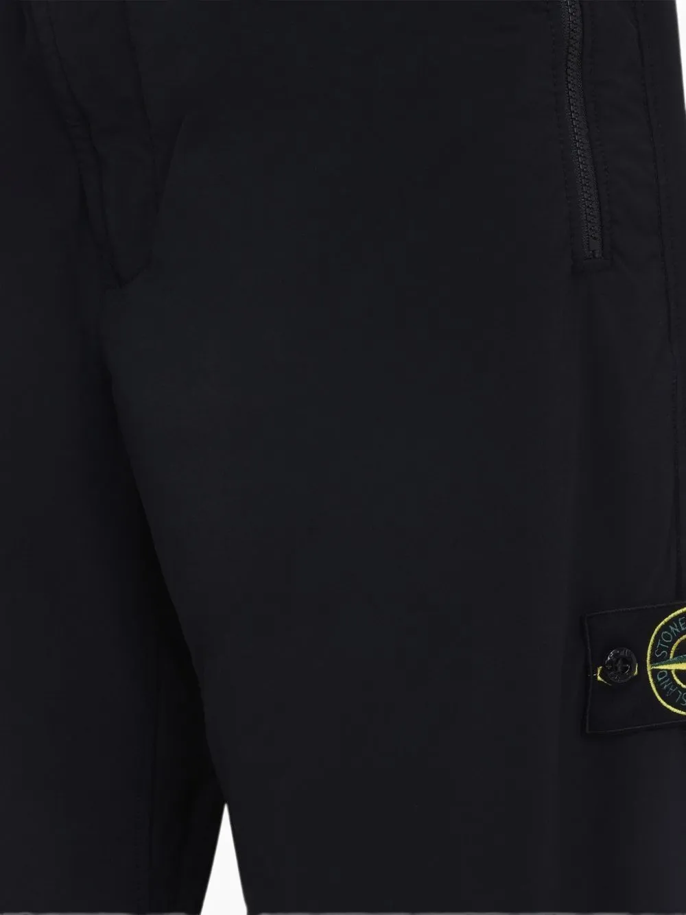 Stone Island 3100048 stretch nylon tech fleece broek Zwart