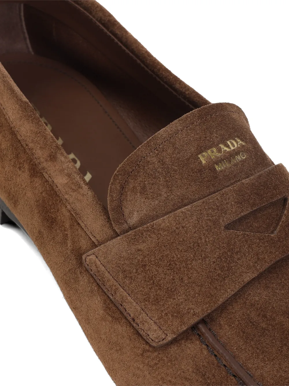 Prada piped detail leather loafers Bruin