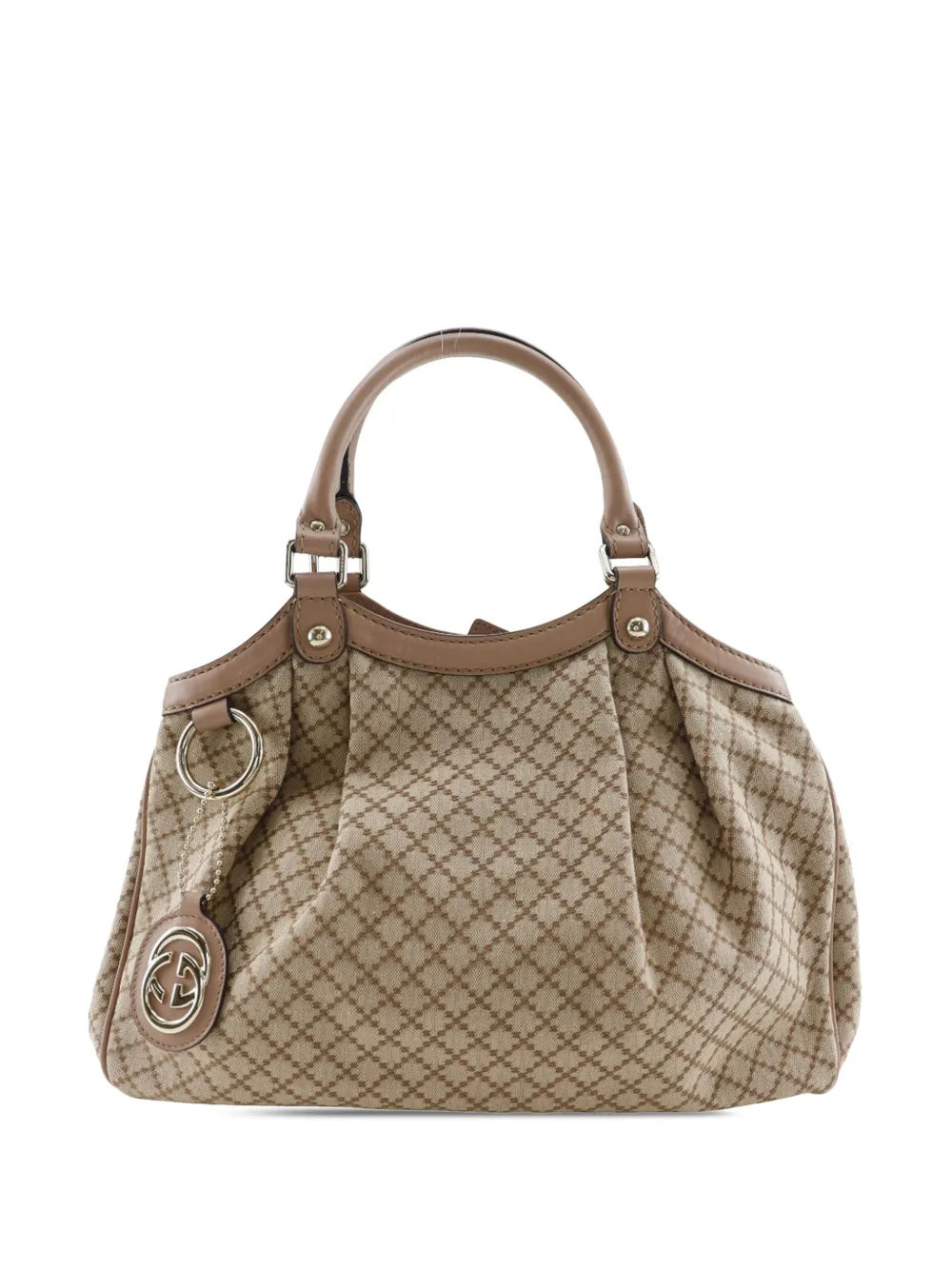 Gucci Pre-Owned Borsa tote Diamante Sukey media in tela 2000-2015 - Marrone