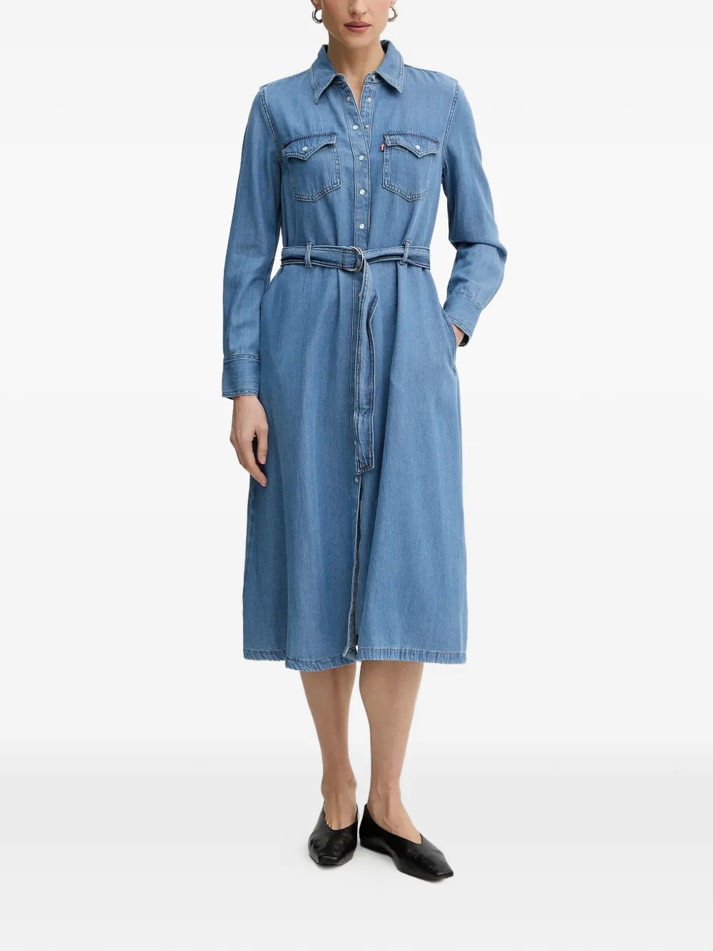 Levi's Quincey belted denim dress - Blau