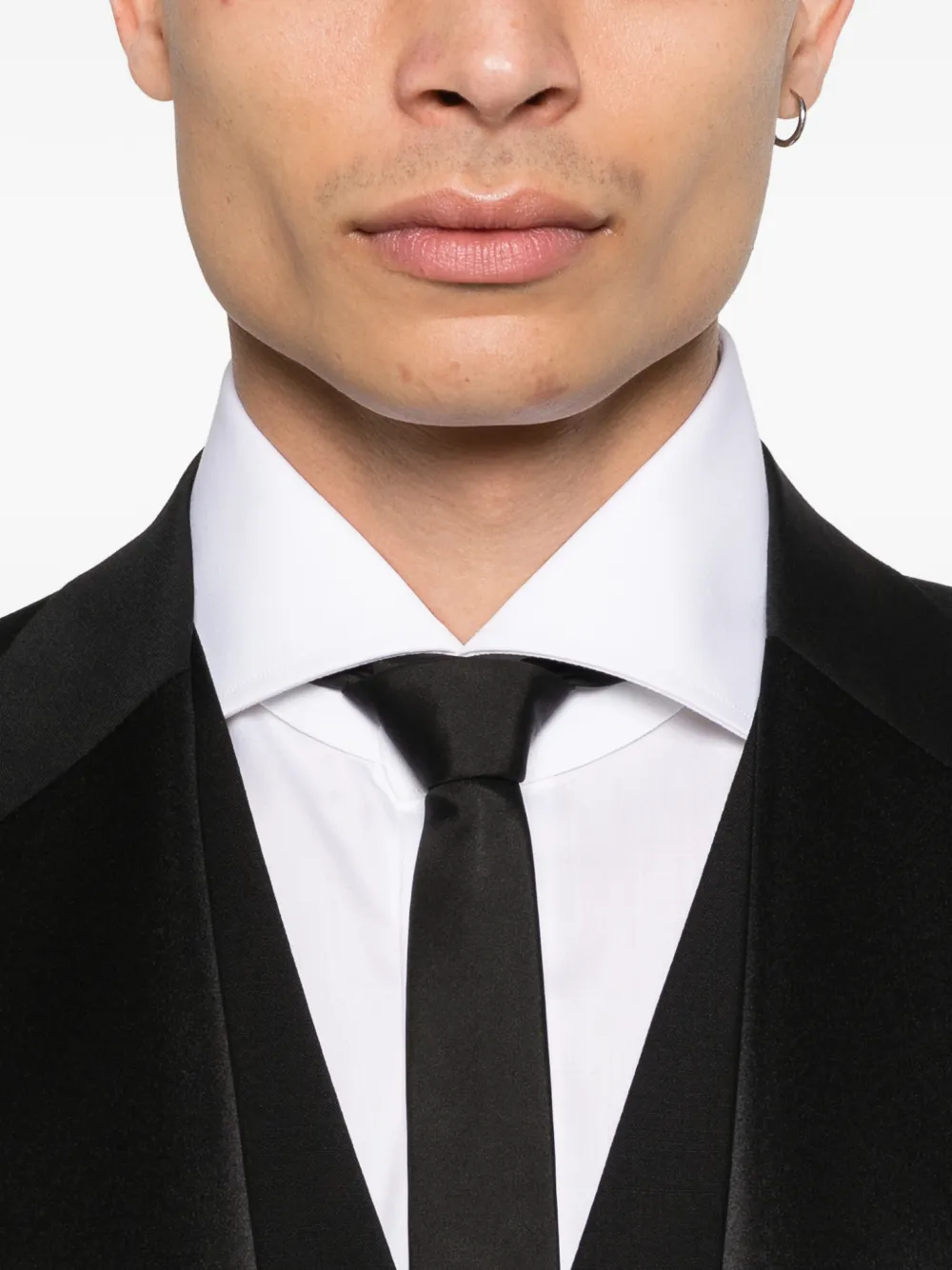 Barba Overhemd met gewelfde afwerking Wit
