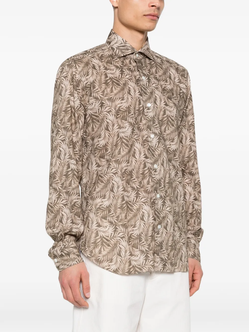 Leaf-Print Shirt