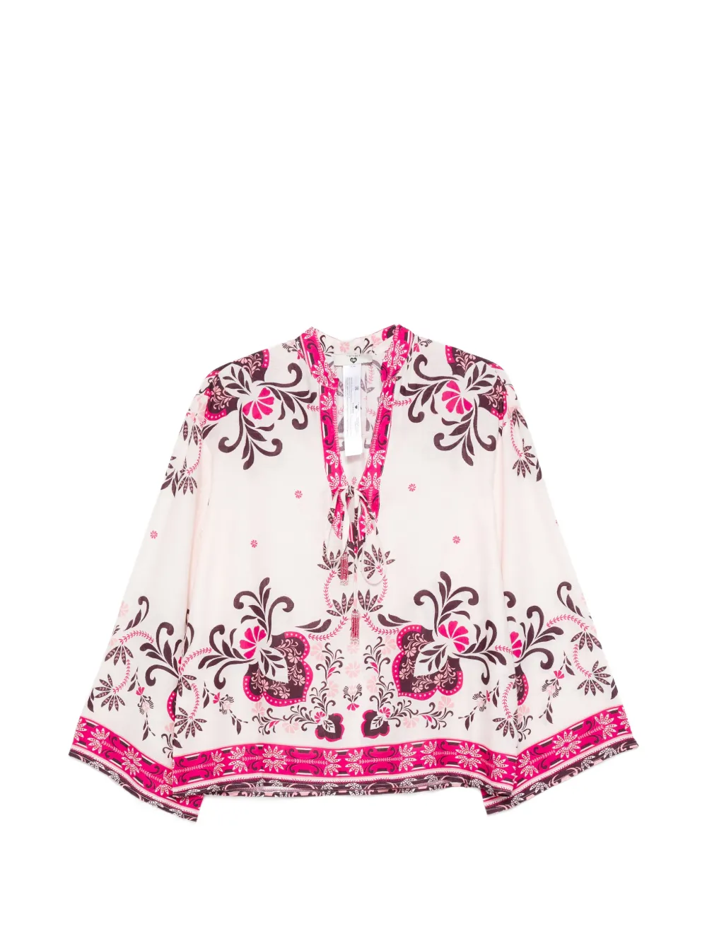 TWINSET floral-print tie-fastening blouse - Rosa