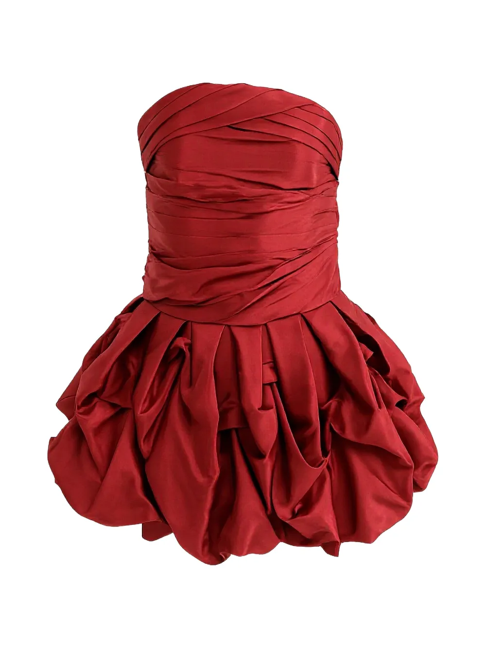 Tulleen strapless dress - Rosso