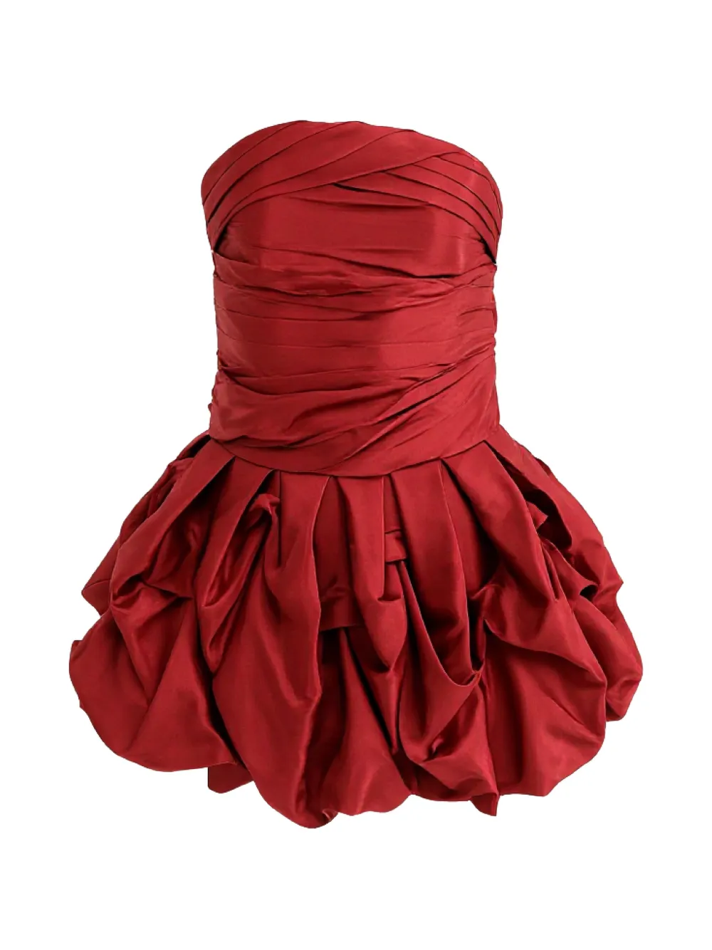 Tulleen strapless dress - Rosso