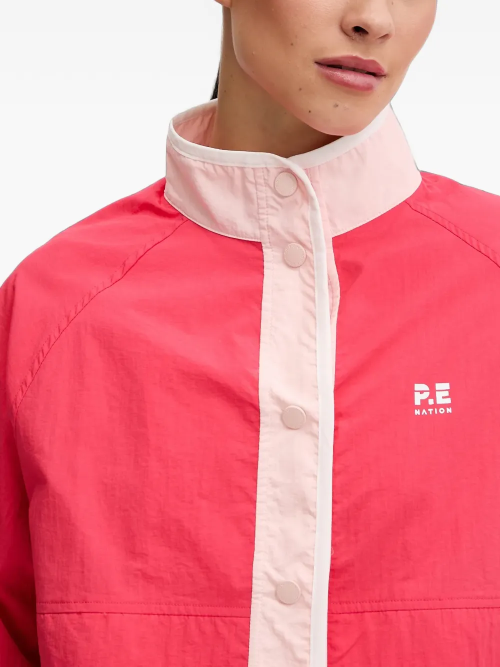 P.E Nation Jack met colourblocking en logo-print Roze