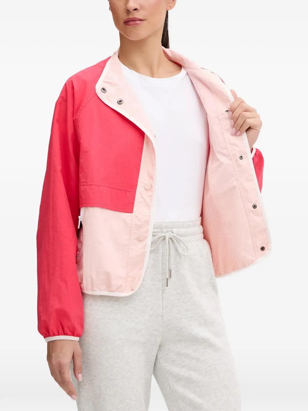 P.E Nation Jack met colourblocking en logo-print Roze