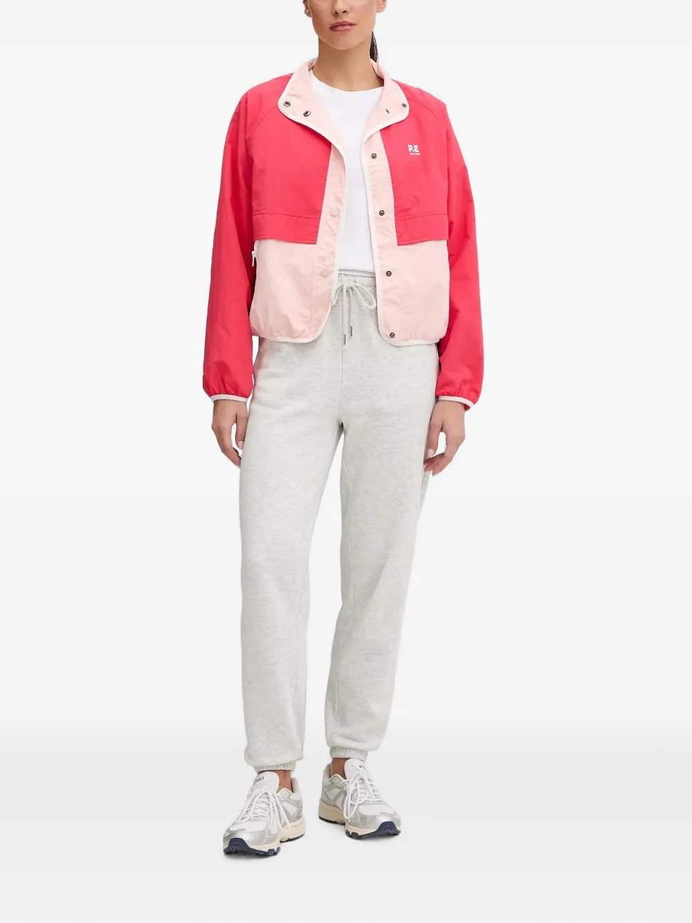 P.E Nation Jack met colourblocking en logo-print Roze