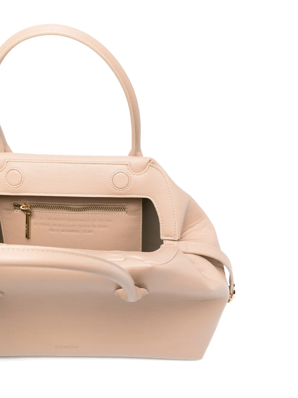 Themoirè Medium Tallia Trank shopper met handvat Beige