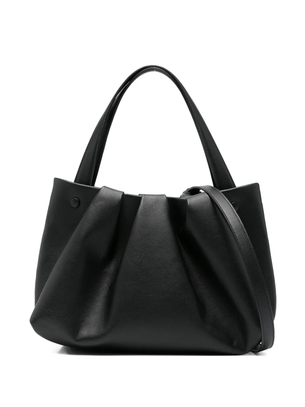 Themoirè pleated tote bag - Nero