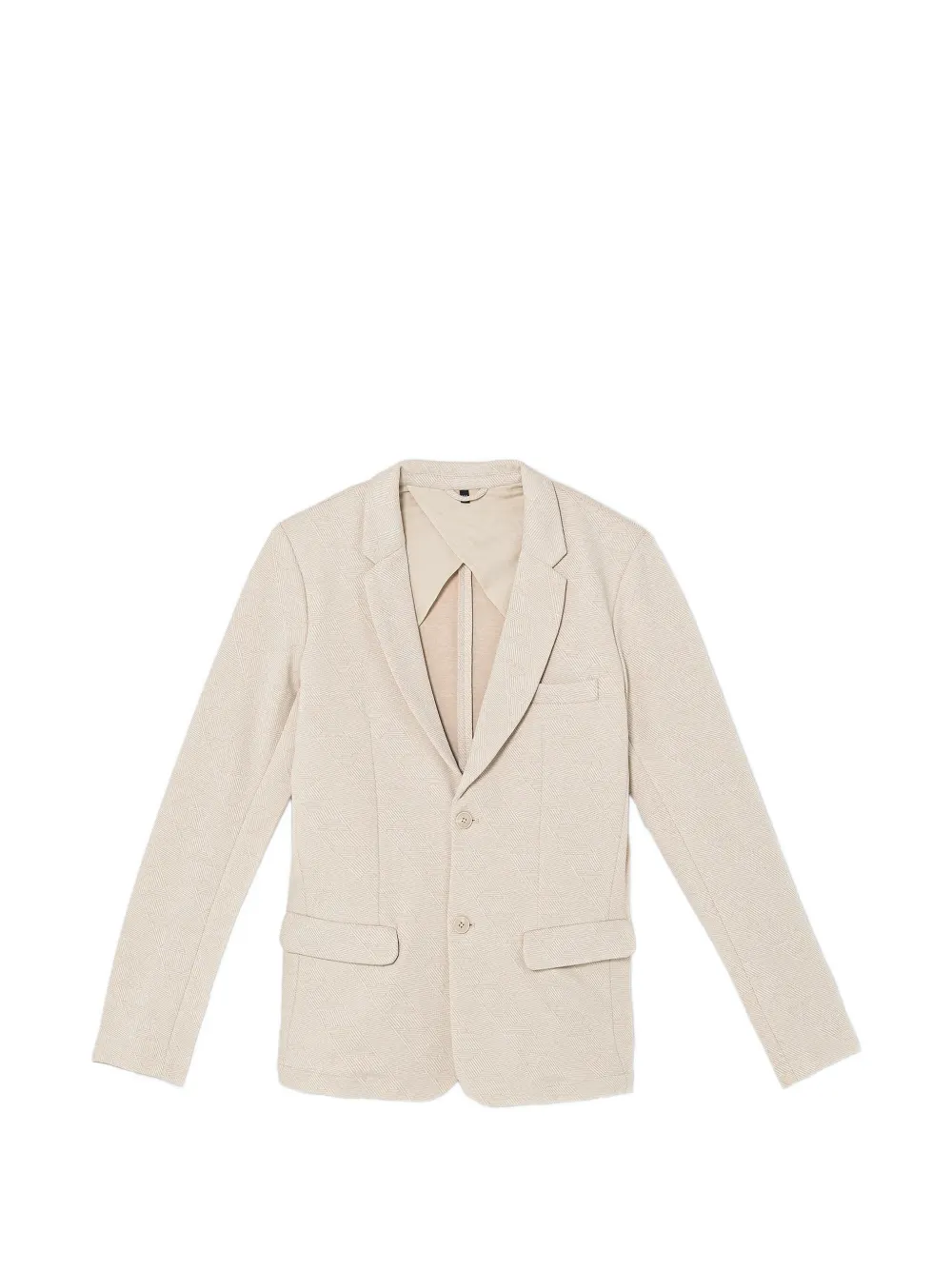 Emporio Armani button textured blazer - Nude