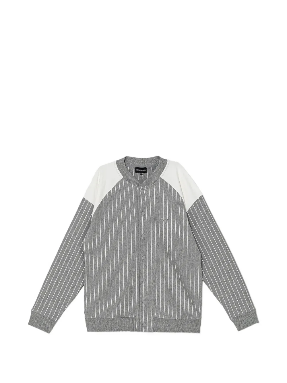 Emporio Armani stripe-pattern cardigan - Grigio