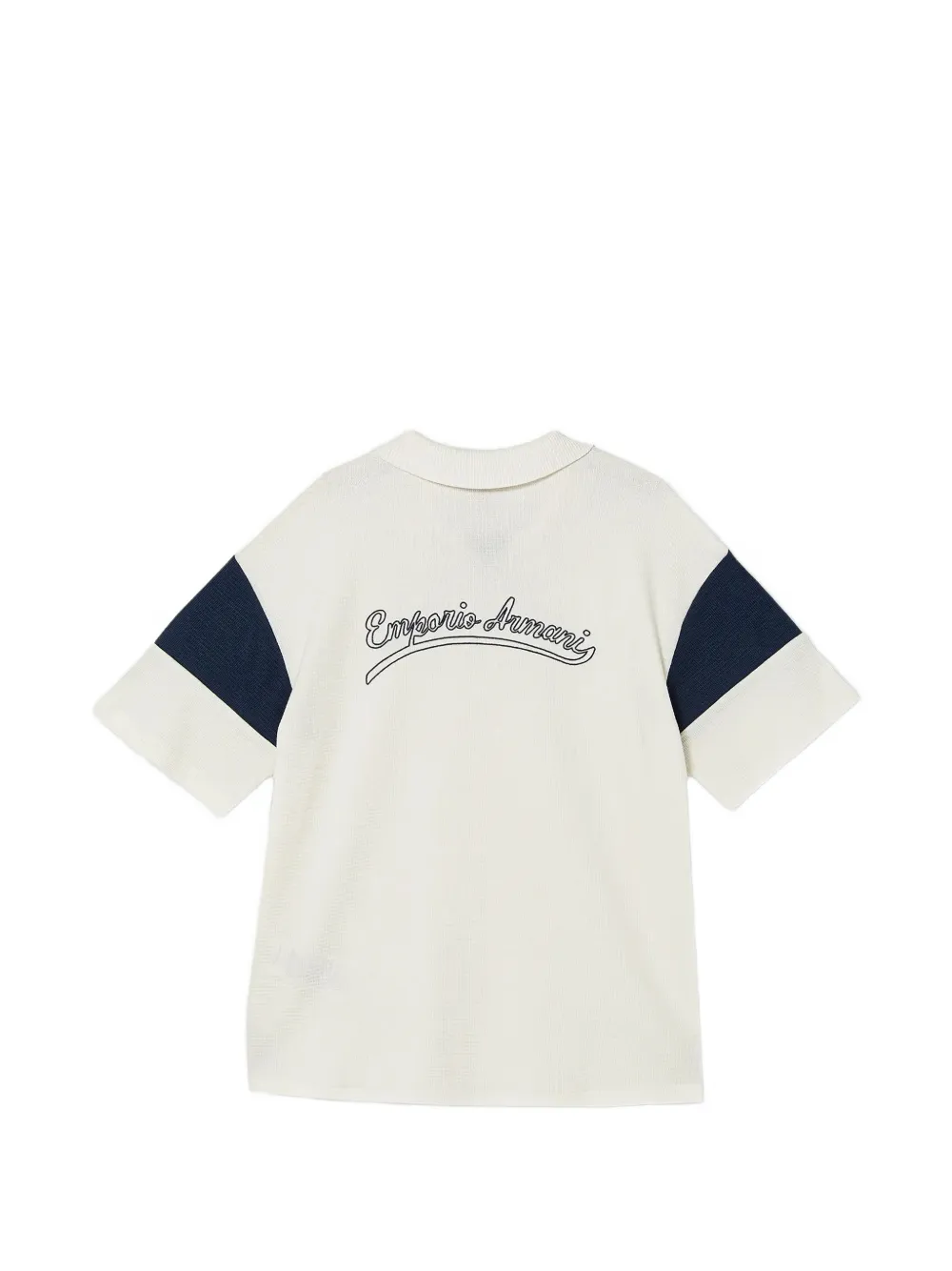 Emporio Armani Kids T-shirt met logo op de rug Beige