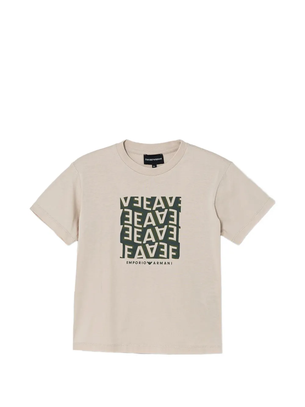 Emporio Armani Kids Twee T-shirt met ronde hals en logoprint Beige