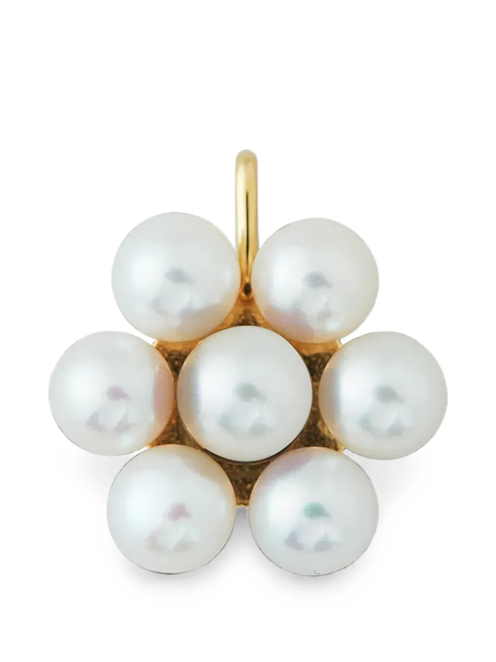 Design letters MyFlower pearl-embellished flower pendant - Gold
