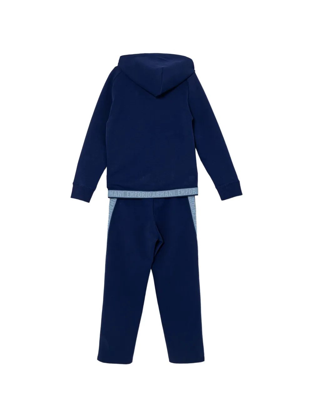  Emporio Armani Kids Hooded Logo-detail Tracksuit - Blue 