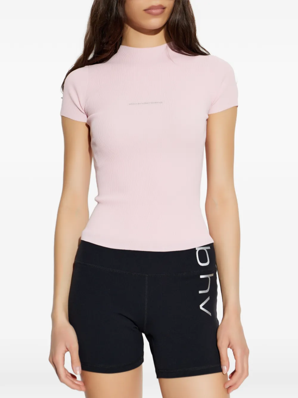 Alexander Wang Gebreid T-shirt met logo Roze