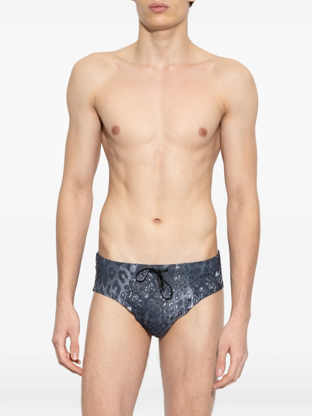  Diesel Printed Swim Trunks - Grey 