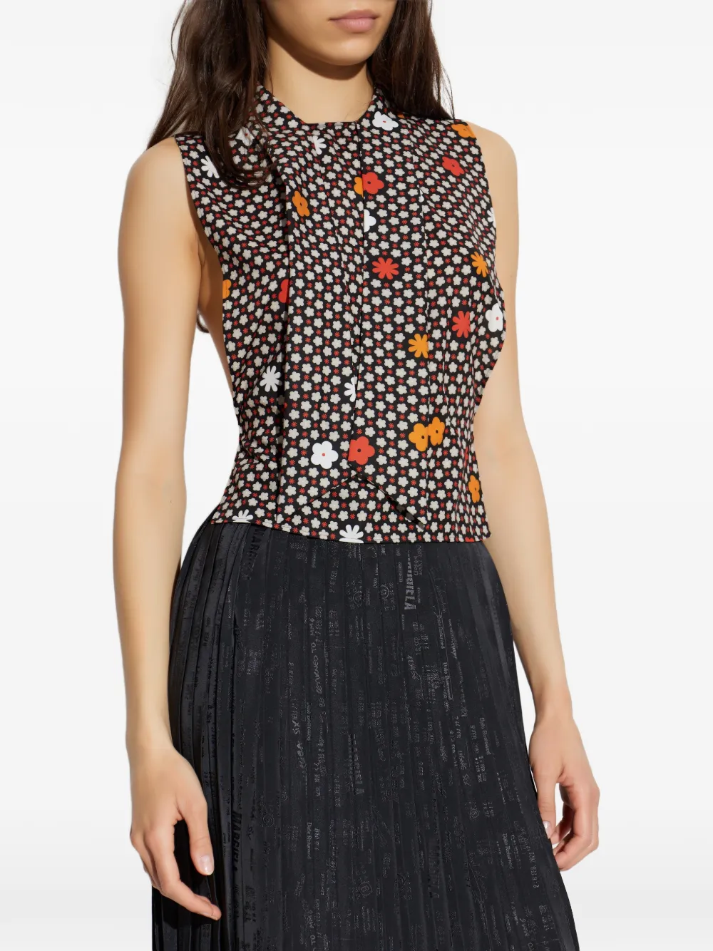 MM6 Maison Margiela Mouwloze top Zwart