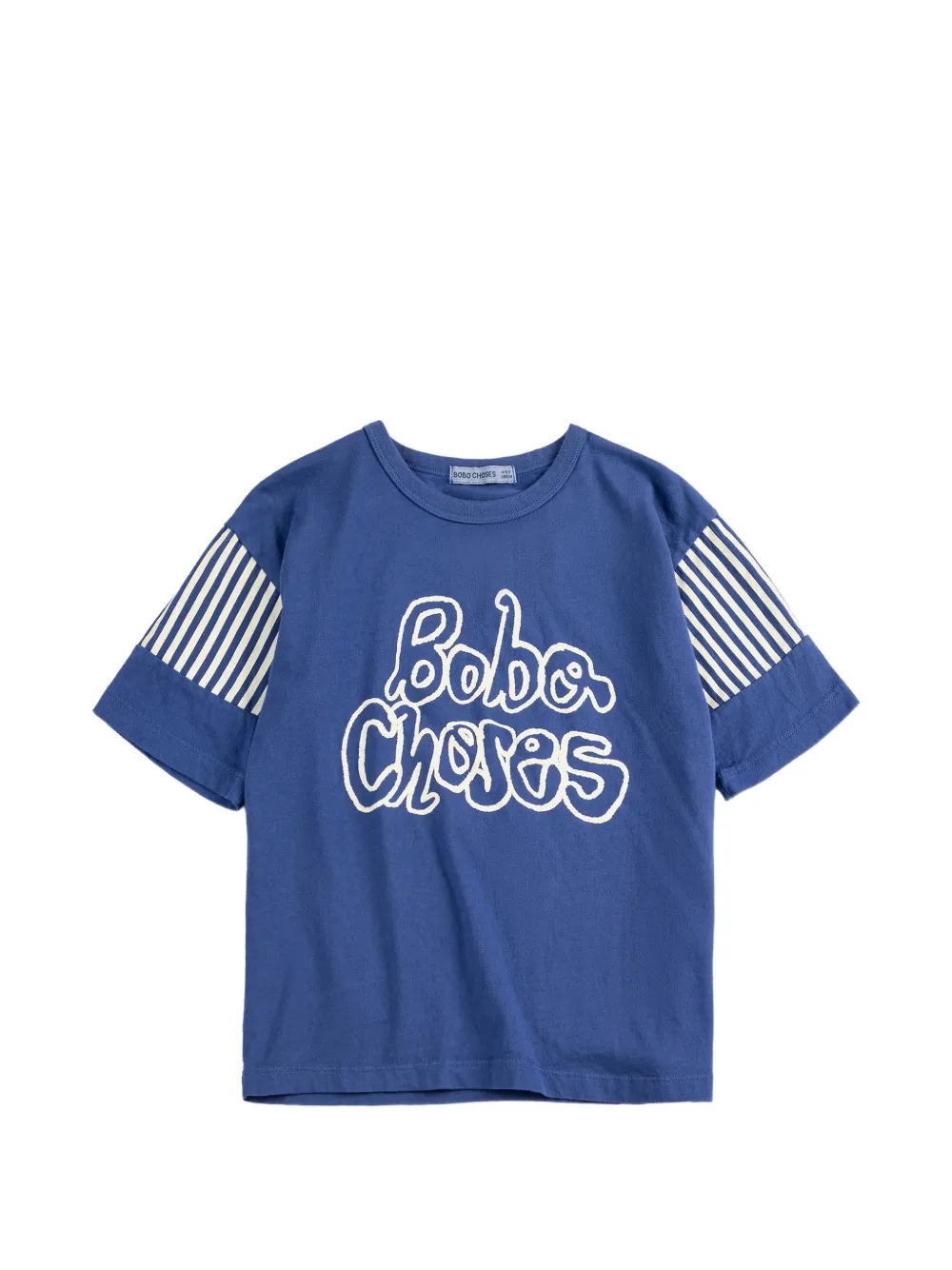 Bobo Choses striped-sleeve T-shirt - Blu